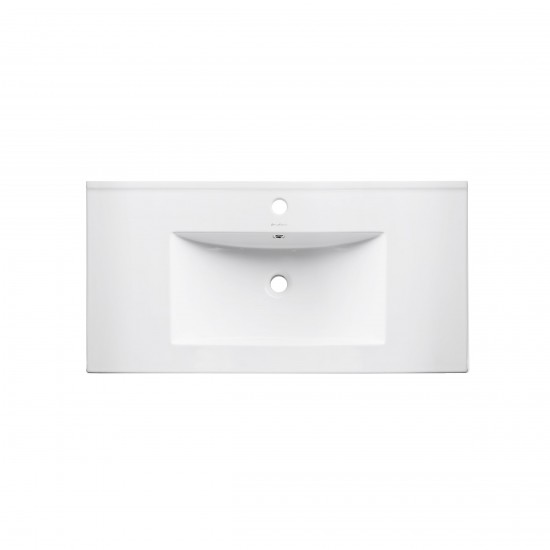 Pierre 30 Single, Open Shelf, Chrome Metal Frame Bathroom Vanity