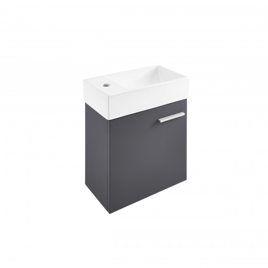 Swiss Madison Colmer 18" Wall-Mounted Bathroom Vanity in Slate