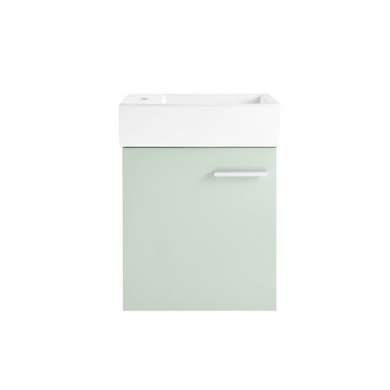 Swiss Madison Colmer 18" Wall-Mounted Bathroom Vanity in Mint