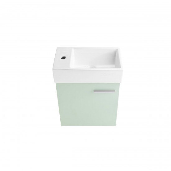 Swiss Madison Colmer 18" Wall-Mounted Bathroom Vanity in Mint