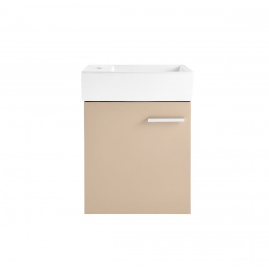 Colmer 18" Wall-Mounted Bathroom Vanity in Sandstone