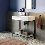 Pierre 32 Single, Freestanding, Open Shelf, Matte Black Metal Frame Vanity