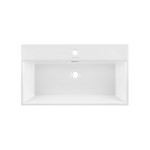 Claire 30 Ceramic Console Sink White Basin Chrome Legs