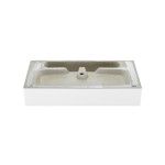 Claire 30 Ceramic Console Sink White Basin Chrome Legs