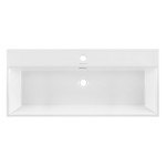 Claire 40 Ceramic Console Sink White Basin Chrome Legs