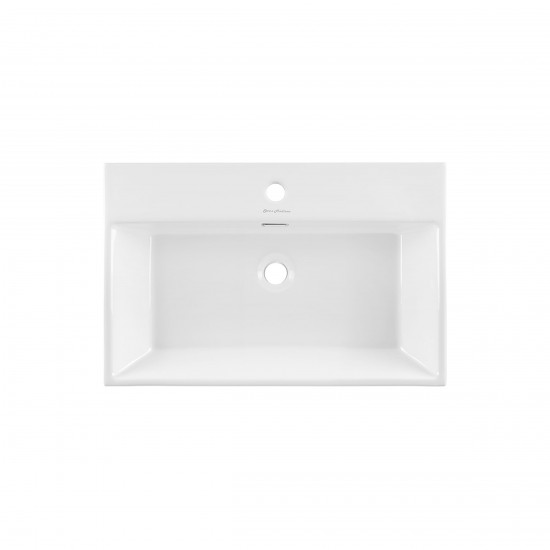 Claire 24 Ceramic Console Sink White Basin Gold Legs