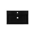 Claire 24 Ceramic Console Sink Matte Black Basin Black Legs