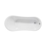 Cache Single Slipper, Clawfoot Soaking Acrylic Bathtub, Matte Black Clawfoot