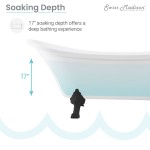 Cache Single Slipper, Clawfoot Soaking Acrylic Bathtub, Matte Black Clawfoot