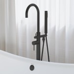 Swiss Madison Ivy Freestanding Bathtub Faucet in Matte Black