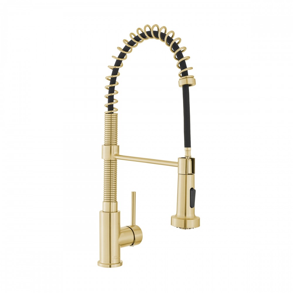 Swiss Madison Nouvet Single Handle, Pull-Down Kitchen Faucet in Brushed Gold