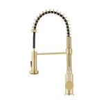 Swiss Madison Nouvet Single Handle, Pull-Down Kitchen Faucet in Brushed Gold