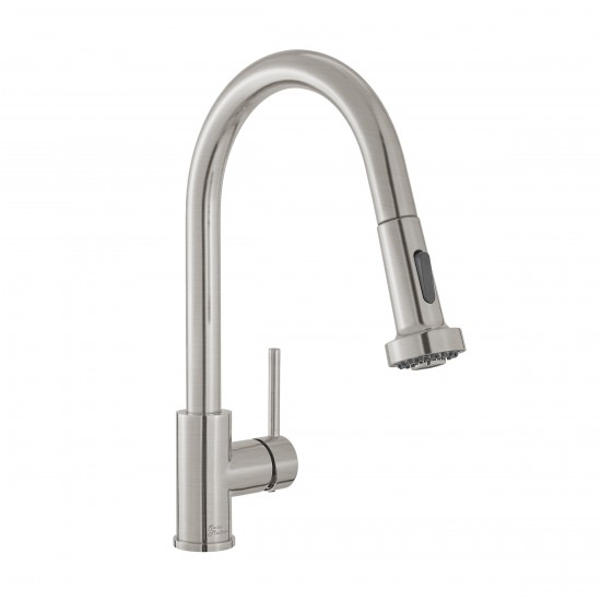 Nouvet Single Handle, Pull-Down Kitchen Faucet in Brushed Nickel