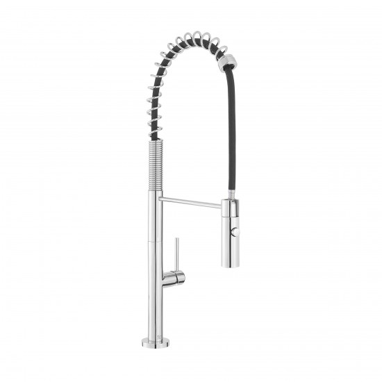 Swiss Madison Chalet Single Handle, Pull-Down Kitchen Faucet in Chrome