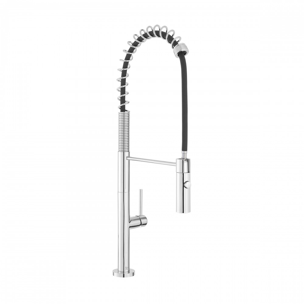 Swiss Madison Chalet Single Handle, Pull-Down Kitchen Faucet in Chrome