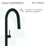 Chalet Single Handle, Pull-Down Kitchen Faucet in Matte Black