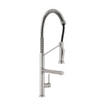 Nouvet Single Handle, Pull-Down Kitchen Faucet with Pot Filler in Brushed Nickel