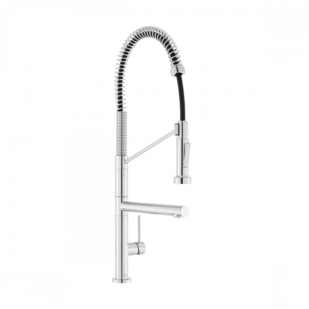 Novuet Single Handle, Pull-Down Kitchen Faucet with Pot Filler in Chrome