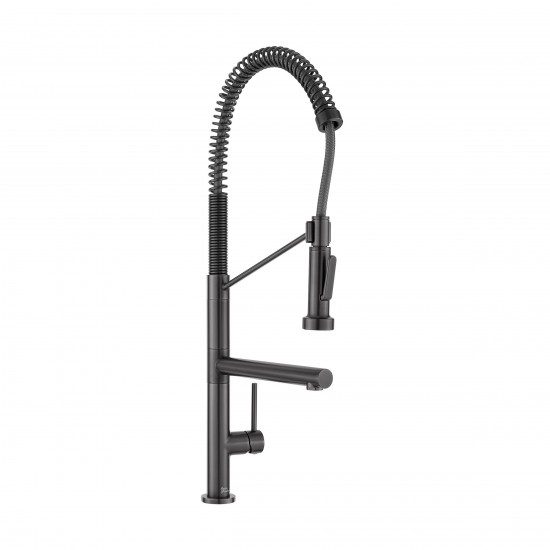 Nouvet Single Handle, Pull-Down Kitchen Faucet with Pot Filler in Gunmetal Grey