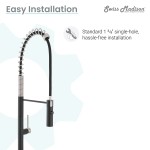 Chalet Single Handle, Pull-Down Kitchen Faucet in Brushed Nickel and Black