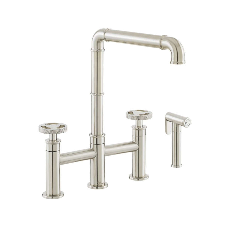 Avallon Pro Widespread Kitchen Faucet with Side Sprayer in Brushed Nickel