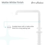 Avallon Pro Widespread Kitchen Faucet with Side Sprayer in Matte White
