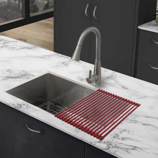 Swiss Madison 17" x 13" Kitchen Sink Grid, Red