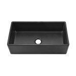 Lyon 33 x 18 Fireclay, Single Basin, Farmhouse Kitchen Sink in Matte Black