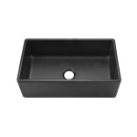 Lyon 30 x 18 Fireclay, Single Basin, Farmhouse Kitchen Sink in Matte Black