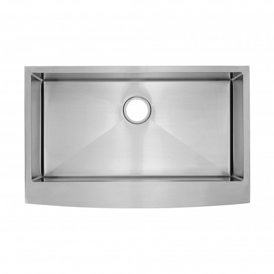 Rivage 33 x 21 Stainless Steel, Single Basin, Farmhouse Kitchen Sink with Apron