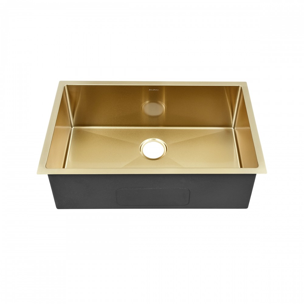 Rivage 30 x 18 Stainless Steel, Single Basin, Undermount Kitchen Sink, Gold