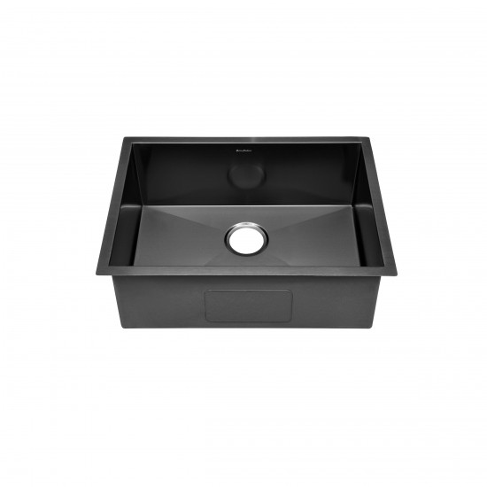 Tourner 27 x 19 Stainless Steel, Single Basin, Undermount Kitchen Sink in Black
