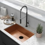 Tourner 27x19 Stainless Steel, Single Basin, Undermount Kitchen Sink, Rose Gold