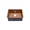 Rivage 23 x 18 Stainless Steel, Single Basin, Undermount Kitchen Sink, Rose Gold