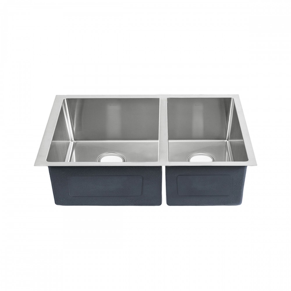 Rivage 33 x 20 Stainless Steel, Dual Basin, Undermount Kitchen Sink