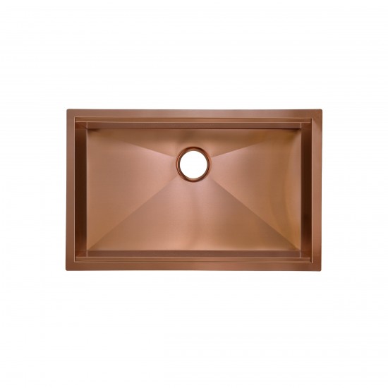 Tourner 30 x 19, Single Basin, Undermount Kitchen Workstation Sink in Rose Gold