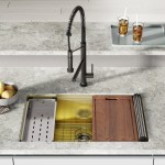Tourner 32 x 19 Stainless Steel, Undermount Kitchen Workstation Sink in Gold