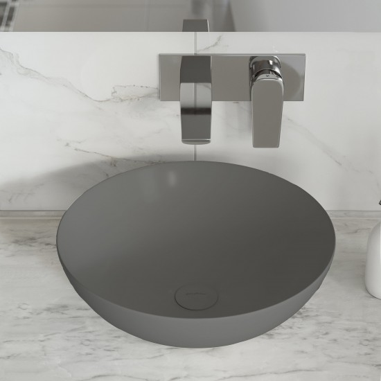 Swiss Madison Ceramic Pop Up Drain w/o Overflow in Matte Grey