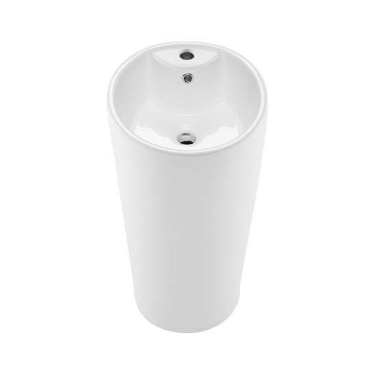 Swiss Madison Monaco Circular Basin Pedestal sink