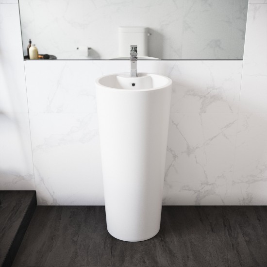 Swiss Madison Monaco Circular Basin Pedestal sink