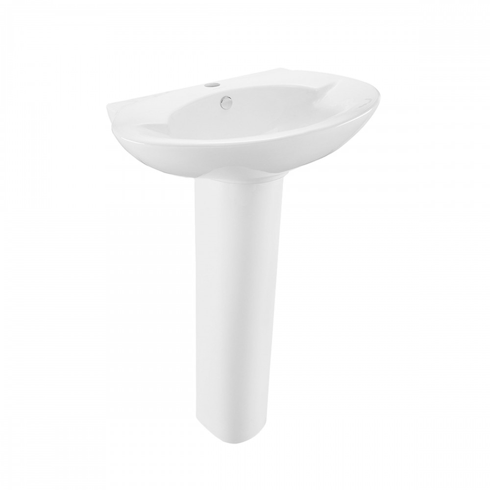 Swiss Madison Plaisir Rounded Basin Pedestal Sink
