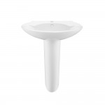 Swiss Madison Plaisir Rounded Basin Pedestal Sink