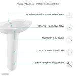 Swiss Madison Plaisir Rounded Basin Pedestal Sink