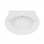 Swiss Madison Plaisir Rounded Basin Pedestal Sink