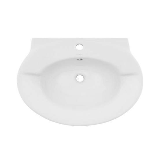 Swiss Madison Plaisir Rounded Basin Pedestal Sink