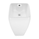 Swiss Madison Carre One Piece Pedestal Sink