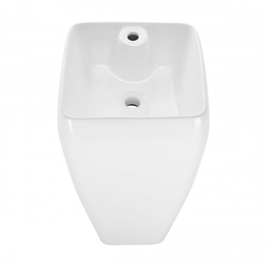 Swiss Madison Carre One Piece Pedestal Sink