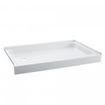 Voltaire 48" x 36" Acrylic White, Single-Threshold, Left Drain, Shower Base