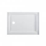 Voltaire 48" x 36" Acrylic White, Single-Threshold, Left Drain, Shower Base