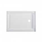 Voltaire 48" x 36" Acrylic White, Single-Threshold, Right Drain, Shower Base